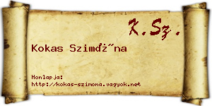 Kokas Szimóna névjegykártya